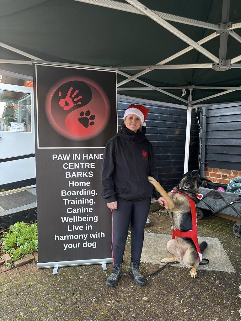 Natalie from Paw in Hand Centre Barks with her dog